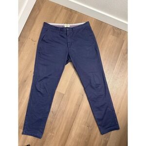 Perk Pants‎ Mens 36x32 Blue Slim Fit Stretch Chino Tapered Leg Casual Workwear